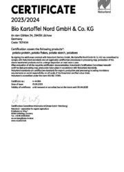 BKN Naturland Certificate en gültig bis 04-2025